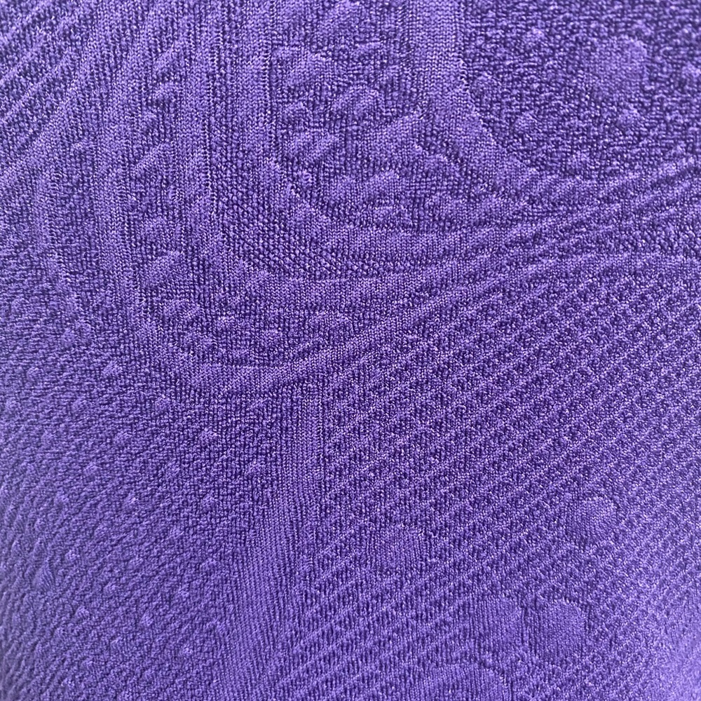 Lularoe Amelia Royal Purple Embossed Swirl Print Fit & Flare Dress with Pockets - Picture 7 of 7